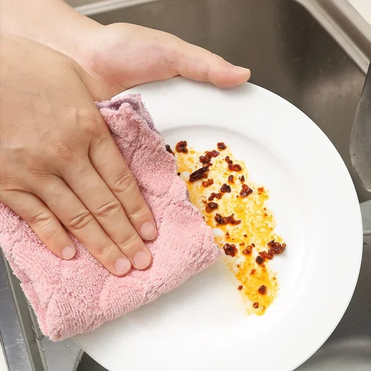 5PCS Dish Wipe Absorbent Towel used for Cleaning the Kitchen Wiping Dishes Towel Hands Magic Wipes for Washing Dishes