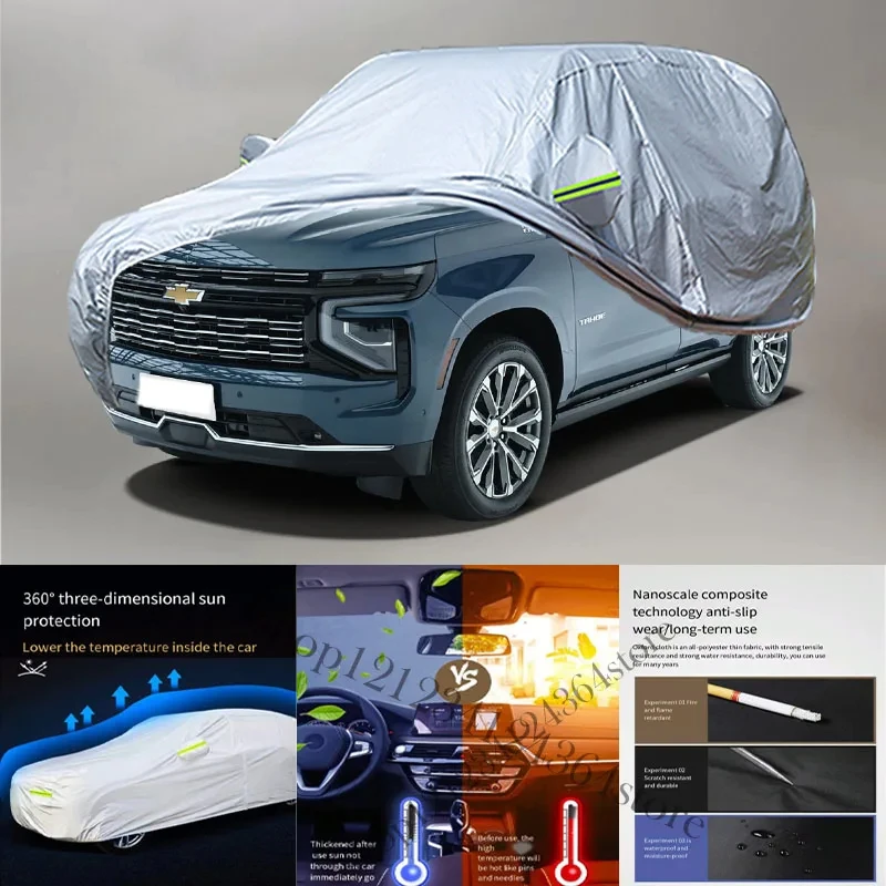 

For Chevrolet Tahoe 210T Car cover Exterior Car Cover Outdoor Protection Full Car Covers Waterproof