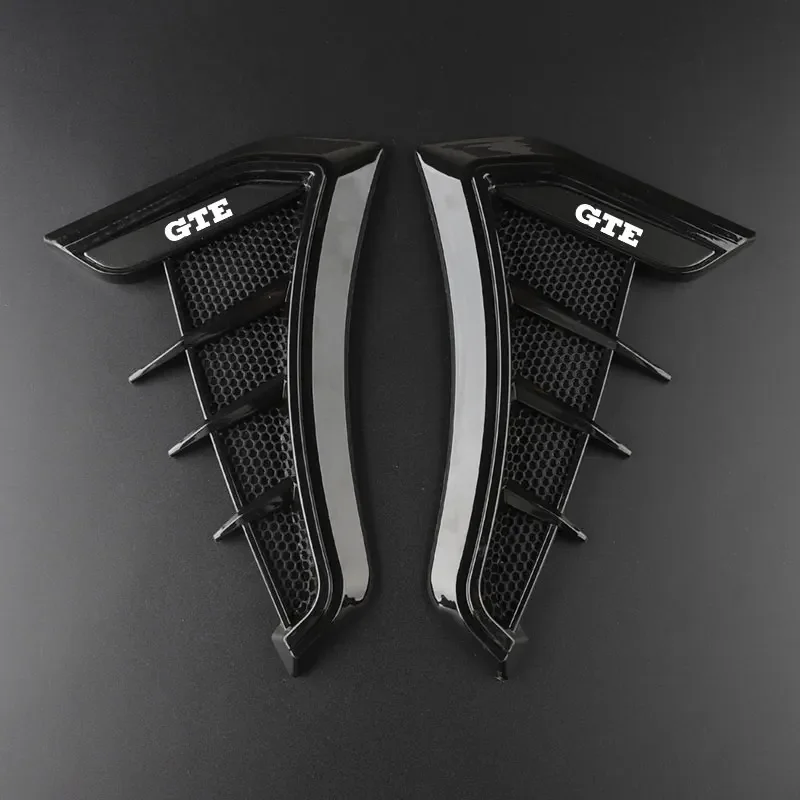 

Carbon Black Car Fender Side Vents Air Flow Intake Hole Grille Sticker Cover For VW Passat Golf Tiguan Magotan B7 B6 B8 Gte Car