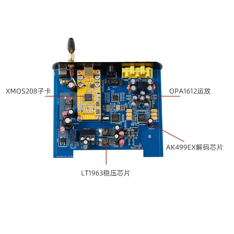 AK4499EX Audio DAC decoder DSD Fiber coaxial USB 5125 LDAC OLED screen