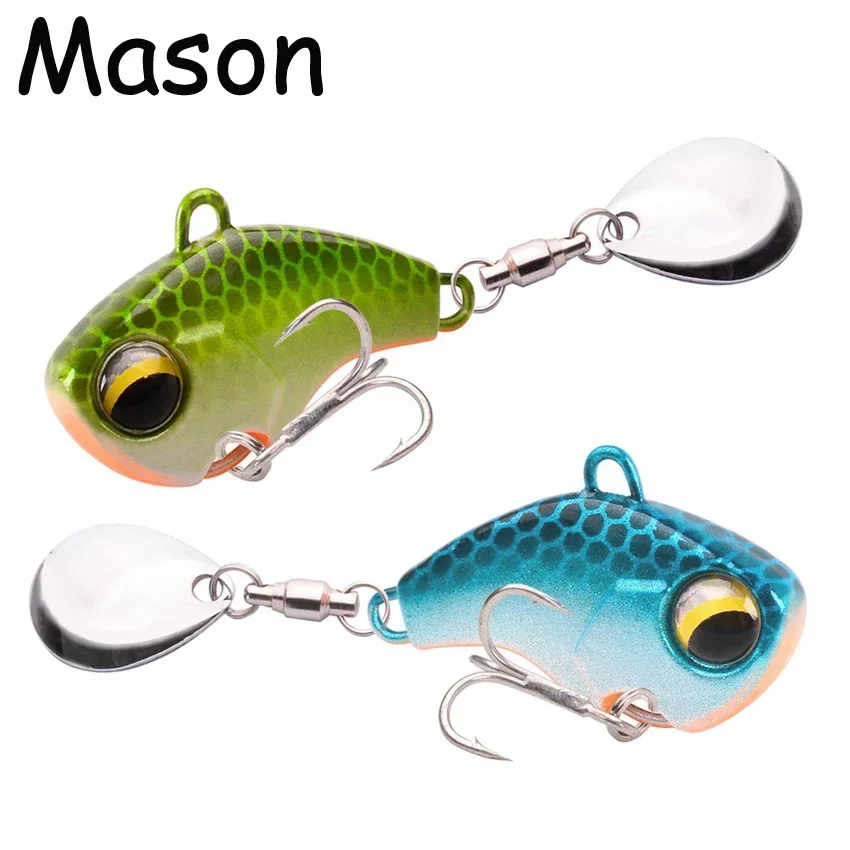 1Pcs Rotating Metal VIB 6g 14g 26g vibration Bait Spinner Spoon Fishing Lures Jigs Trout Winter Fishing Hard Baits Tackle Pesca