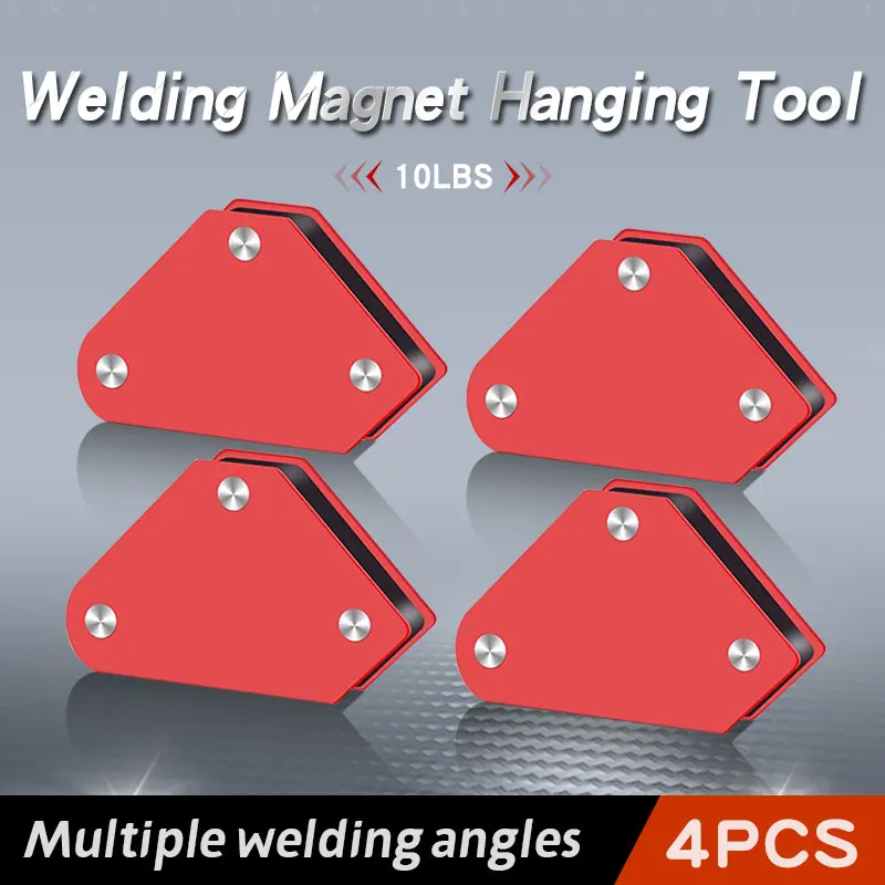 Support magnétique magnétique pour aimant de soudage, 45/90/135 degrés, 9lb, pince magnétique pour outils de localisation de positionneur de soudage, 4 pièces