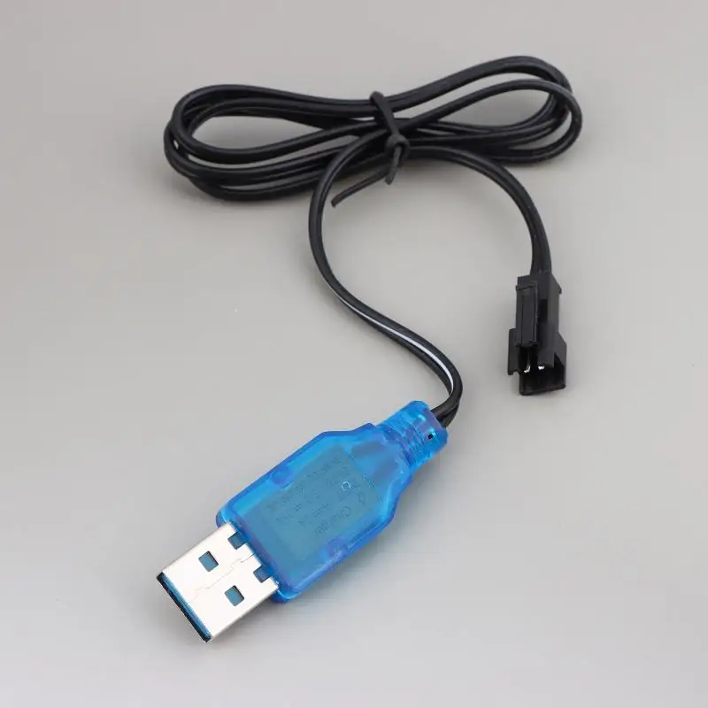 【Y】1Pc USB Charger Cable For 3.7V 400mA Lithium Battery Charger SM-2P Forward Plug Electric Toy With 60CM USB Charging Cable