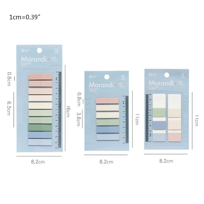 QX2B 60/120/200 Sheets PET Planner Stickers Index Tabs Stationery Sticky Notes