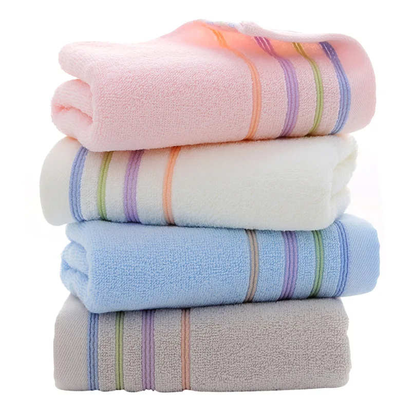 

5/10pcs Soft 100% Cotton Towel Soft Fabric Washing Face Towels Portable Home Bath Wash Cloths Hand Towels 73x33cm Dropshipping