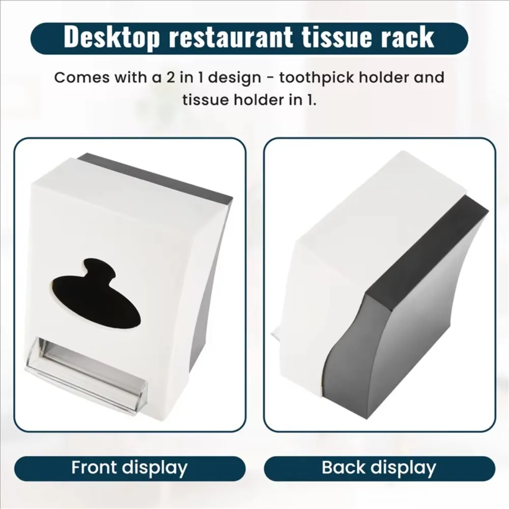 Creative Multi-Functional Napkin Holder Plastic Stable Toothpick Box Non-slip Tissue Dispenser Dining Table