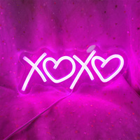 Neon Light Sign LED XOXO Night Lights USB Operated Decorative Neon Sign for Room Wall Party Bar Bedroom Hanging Art Neon Lights