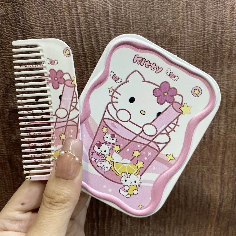 جديد سانريو كارتون مرحبا كيتي مرآة قابلة للطي المحمولة خلع الملابس عالية الوضوح مرآة الفتيات هدية عيد ميلاد