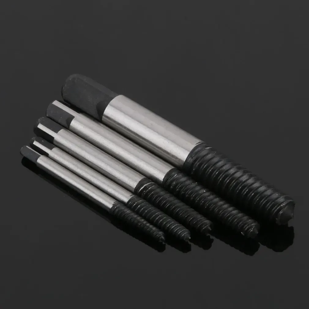 Danificado quebrado parafuso removedor, brocas extrator, aço durável, fácil removedor, broca central, ferramenta removedor de parafusos, 5 pcs, 6pcs