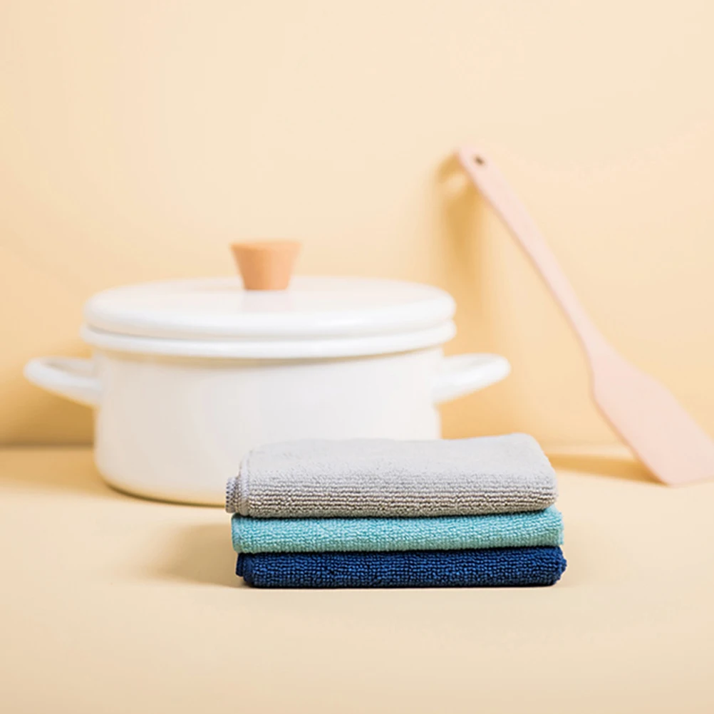 

3Pcs High Density Fiber Durable Hanging Kitchen Dishcloths for Cookware Glass Furniture Effective Cleaning