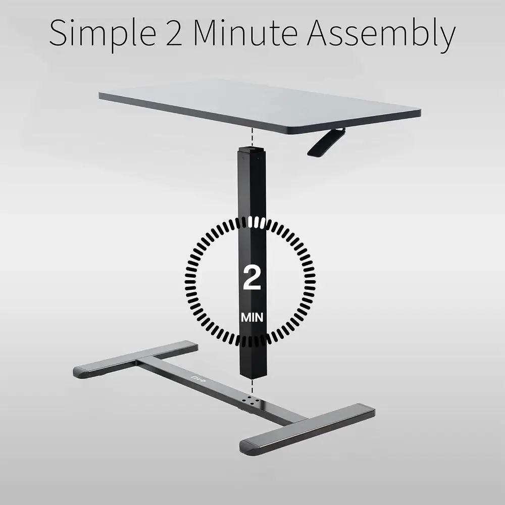 Adjustable Height 32x16 Inch Laptop Desk for Sofa, Couch, or Recliner, Black