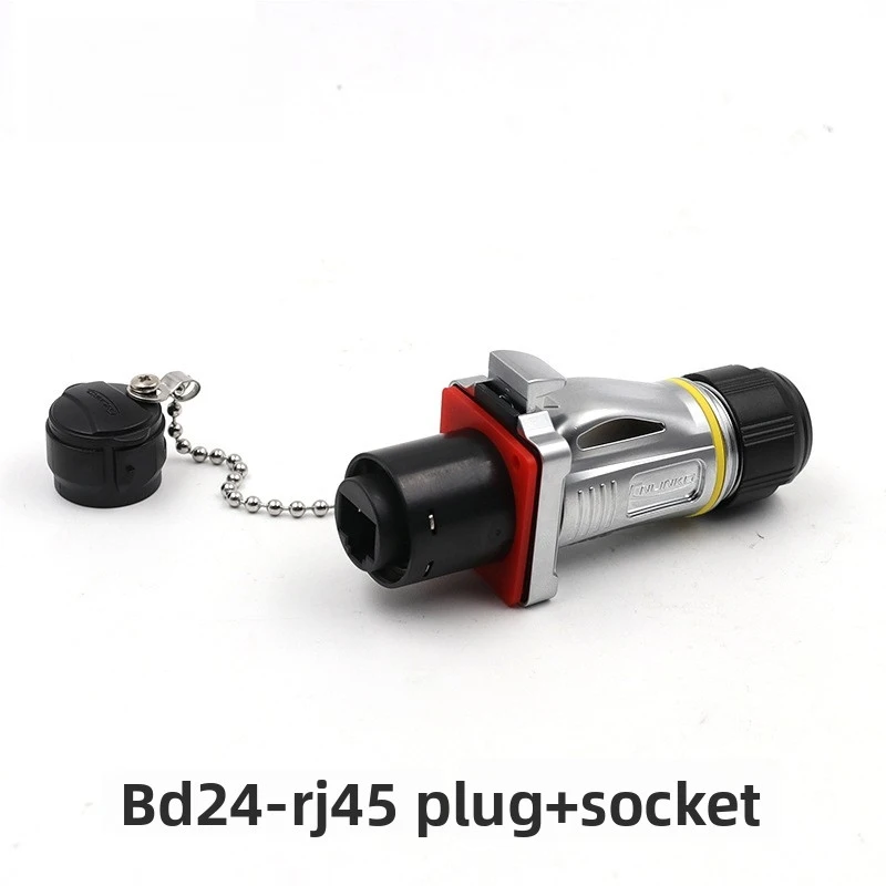 connectorBD24Snap screw crimping for waterproofingRJ45Socket Cat5e network cable interface aviation plug