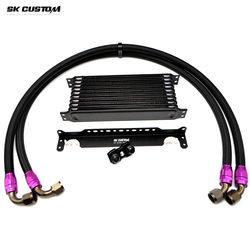 SK CUSTOM Engine Oil Cooling kit For BMW E36 E46 E82 E9X 135 335 E46 M3 E90 E92 Oil Radiator kit Modification Oil Cooler Adapter