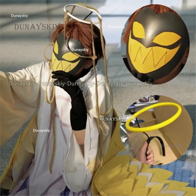 

Anime Adam Cosplay Wig Halo First Man Angel Halo Mask Cosplay Props Suit Cos Halloween Party Adult Men Costume