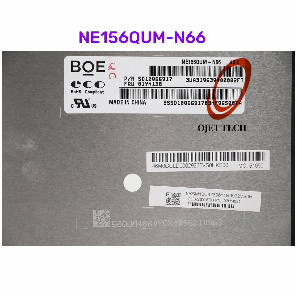 Imagem -03 - Tela Lcd do Portátil para Lenovo Thinkpad T590 T15 P53s Hdr 400 100 Adrgb Uhd 3840x2160 40 Pinos Ips 4k N66 40 Pinos 156 Ne156qum-n66