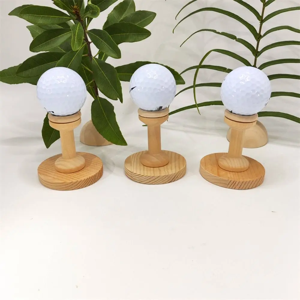 3Pcs Wooden Golf Wooden Base Set Storage Rack Easy To Install Golf Ball Tees Mini Exhibitions Golf Tennis Ball Support Softball