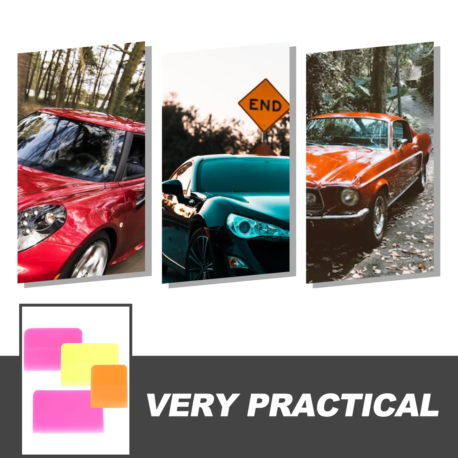 

4Pcs Car Paint Film Installation Squeegee Small Portable Tpu Scraper for Vehicle Window Tint Car Vinyl Wrapping Auto Paint Film