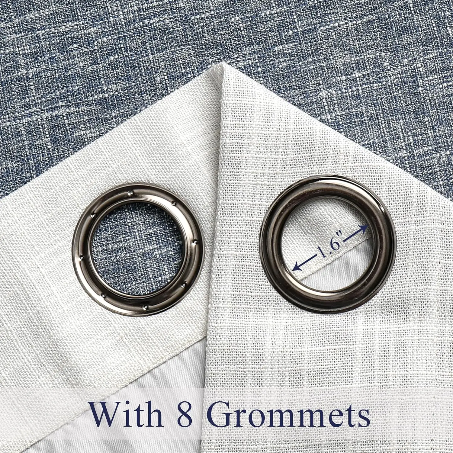 Panel tirai gelap penuh Ombre 95 inci, tirai jendela pelindung panas efisien energi kamar tidur rumah pertanian panjang