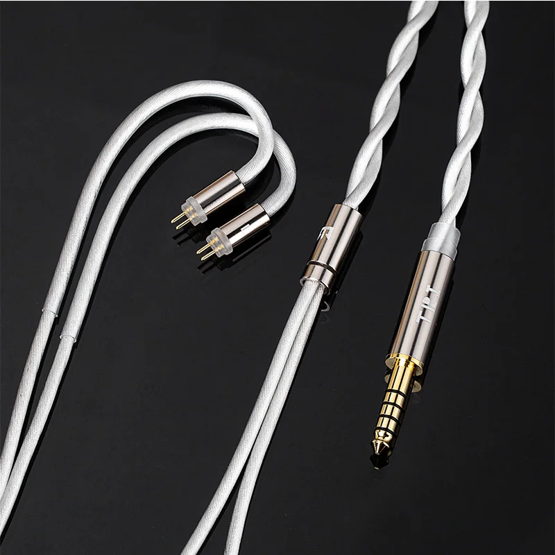 كابل سماعات الرأس TRI Grace Pro 2 Core المطلي بالفضة كابل Hifi Gaming IEM مع 3.5 ملم 4.4 ملم 2PIN/MMCX ياربود لـ KZ CCA
