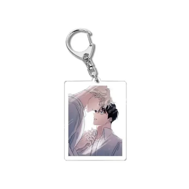 Classic Anime Roses and Champagne Keychain Cartoon Figure Pendant Key Chain For Friend Jewelry Collection Accessories Gifts