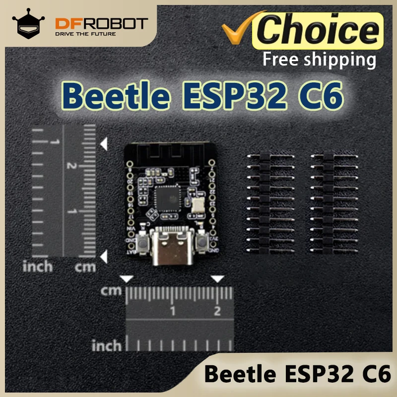 

DFRobot Beetle ESP32 C6 Mini IoT Deve Board for Wireless Smart Wearable Device Support BLEWiFi Zigbee Thread Battery Charging