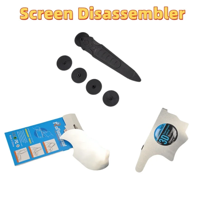 

Carbon Fiber Rolling Pry Bar Kit Phone Repair Tool with Anti-Slip Handle & 4pcs Wheels for iPhone Samsung Screen Replacement