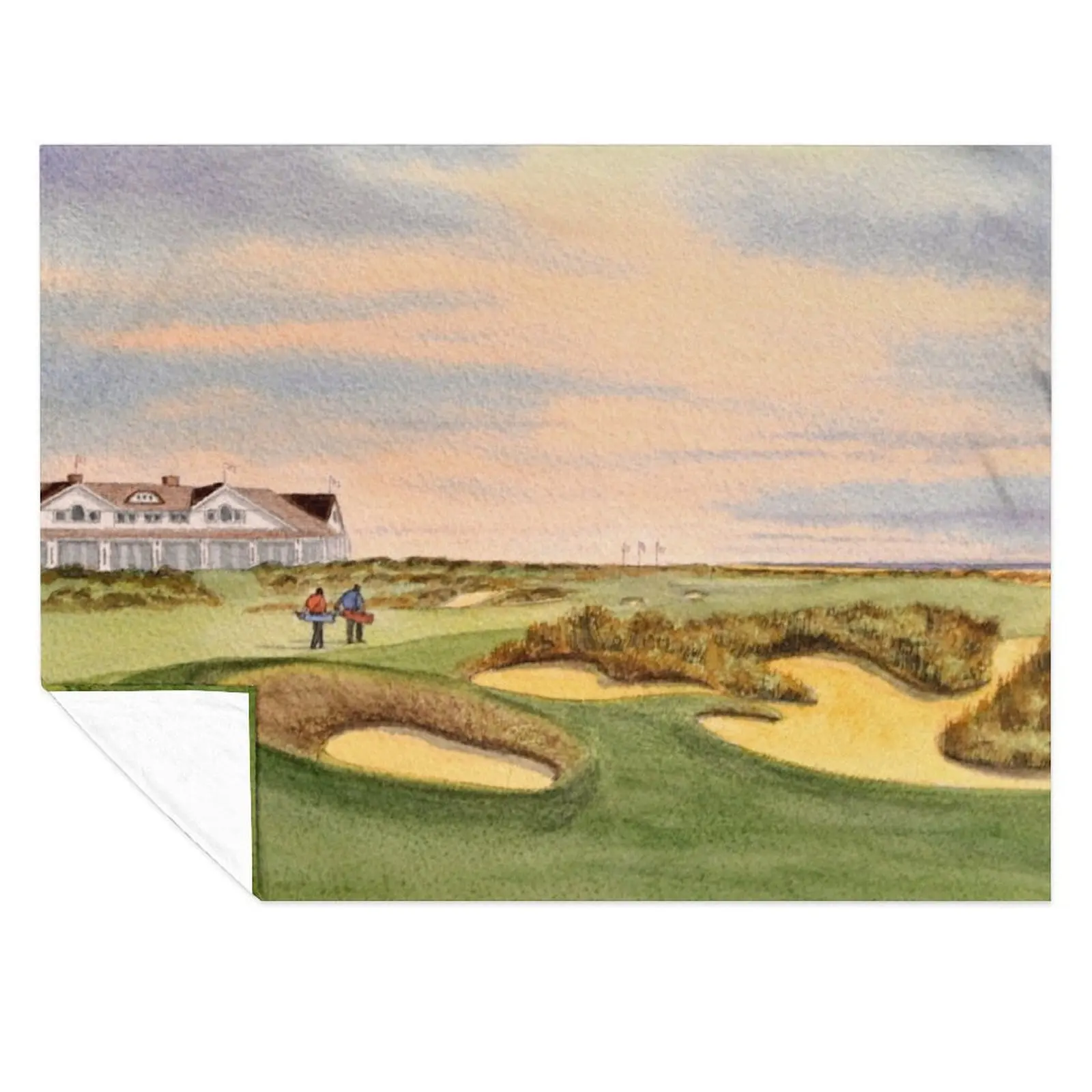 

Kiawah Island Ocean Golf Course Throw Blanket Bed Fashionable Comforter Polar warm winter Blankets