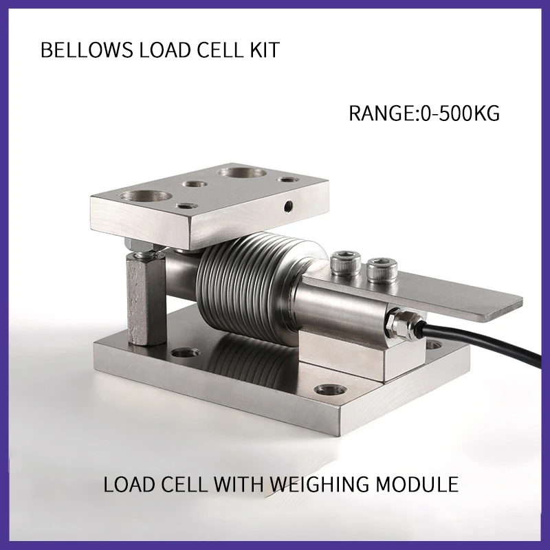 Bellows Type Load Cell Sensor with Weighing Platform Module,Dynamometry Weighbridge Pressure Weighing Belt Scale Reactor