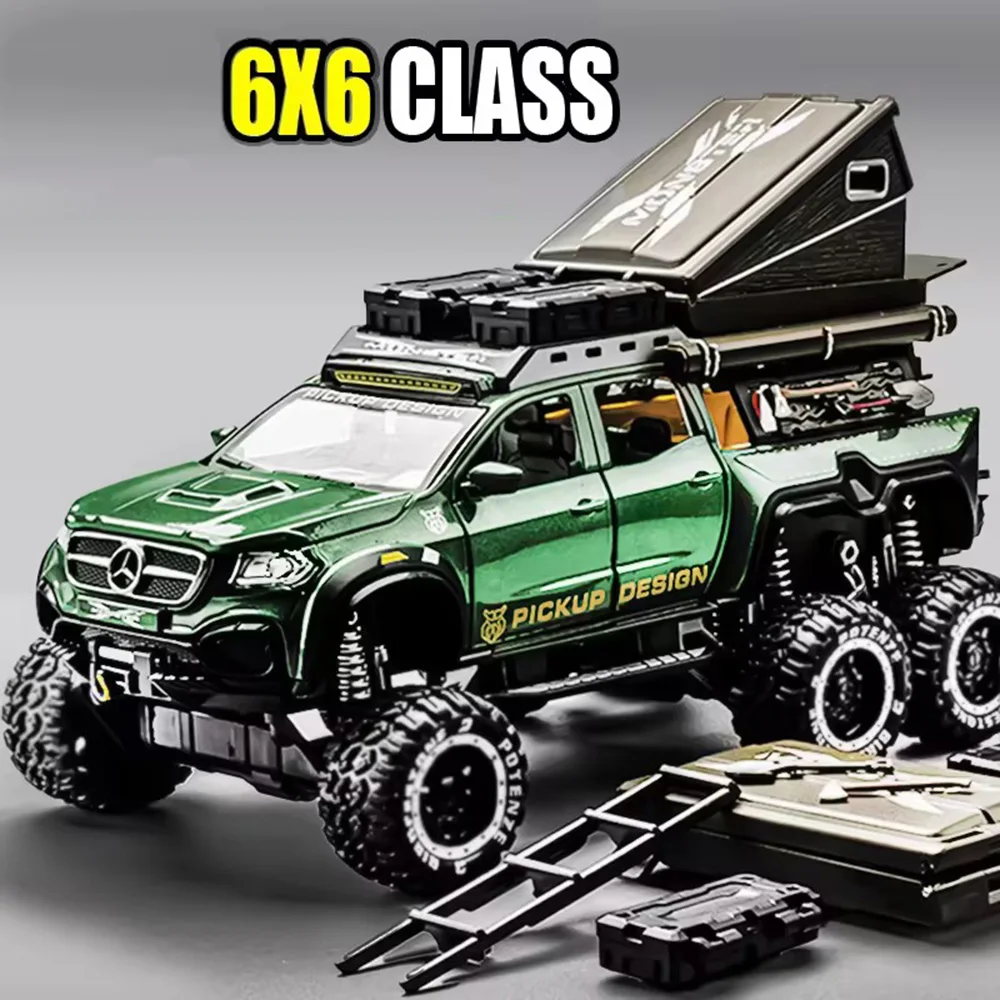 

1:28 Scale X-Class Models Toy Cars Alloy Diecast with Light Sound Off Road Camping Vehicles Pull Back Car Boys Educational Toys
