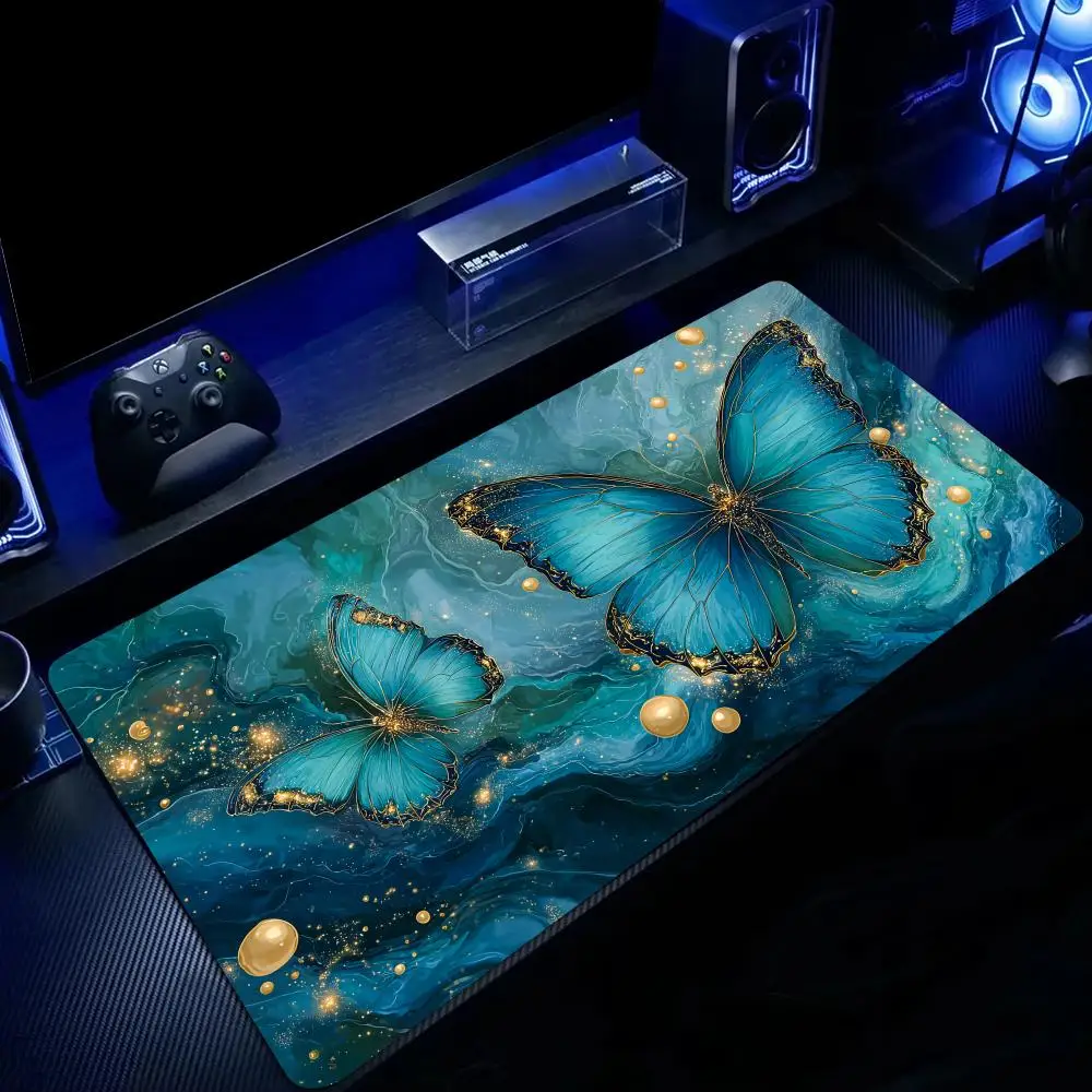 Pearls and butterflies Mouse Pad Large Computer Office Game Table Mats Rubber Anti-slip XXL Mouse Mat HDP Long Desk Pads