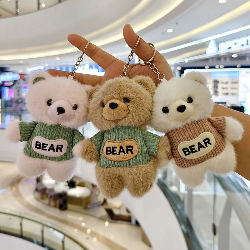 Adorable Little Bear Plush Toy Letter Bear Doll Keychain Bag Pendant Gift Creative Festive Supplies Universal Pet Series