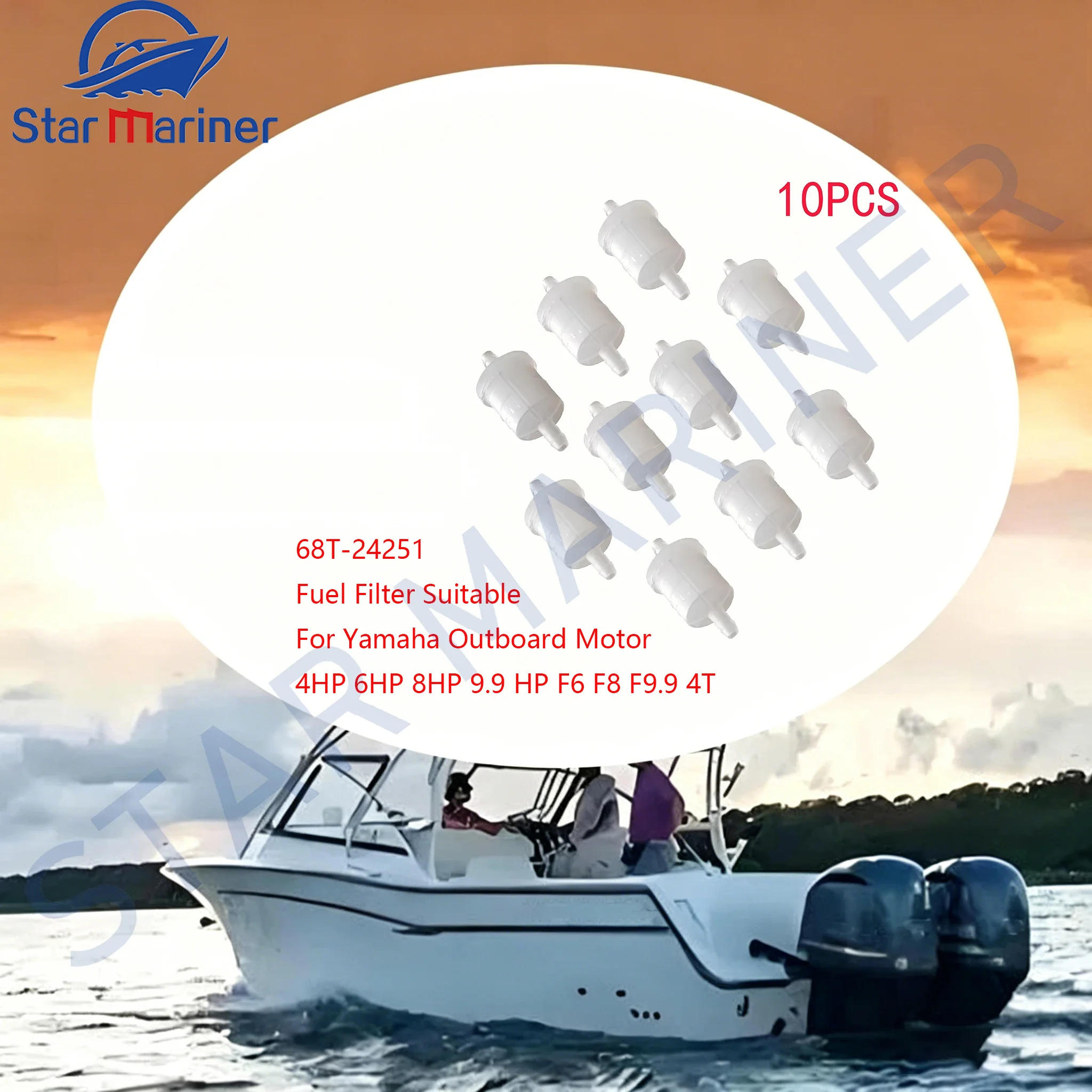 

Fuel Filter Suitable 68T-24251 For Yamaha Outboard Motor 4HP 6HP 8HP 9.9 Horsepower F6 F8 F9.9 4 stroke Boat Engine Accessories