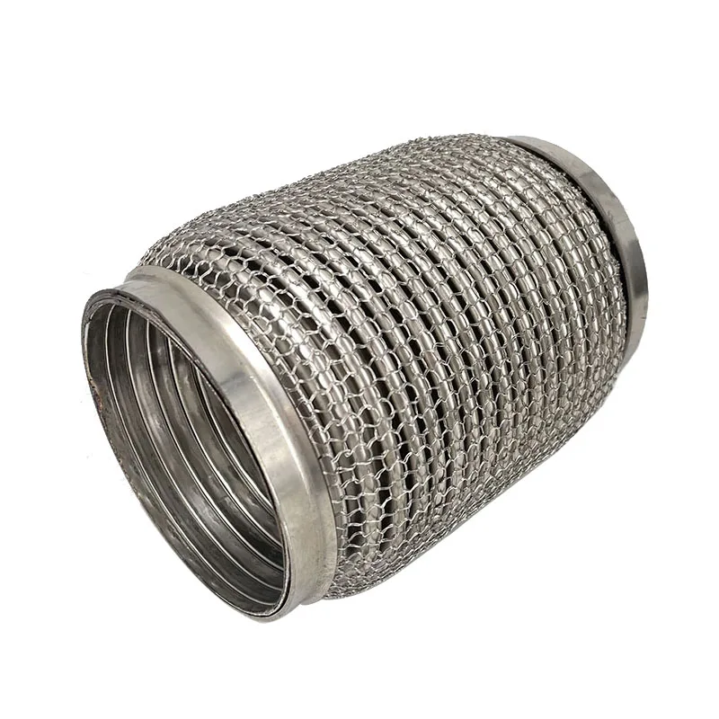 Stainless Steel SUS304 Exhaust Flex Pipes Tube Flex Coupler With Interlock Super Flexible 63x100mm 76x100mm 63*150mm 76*150mm - view 4