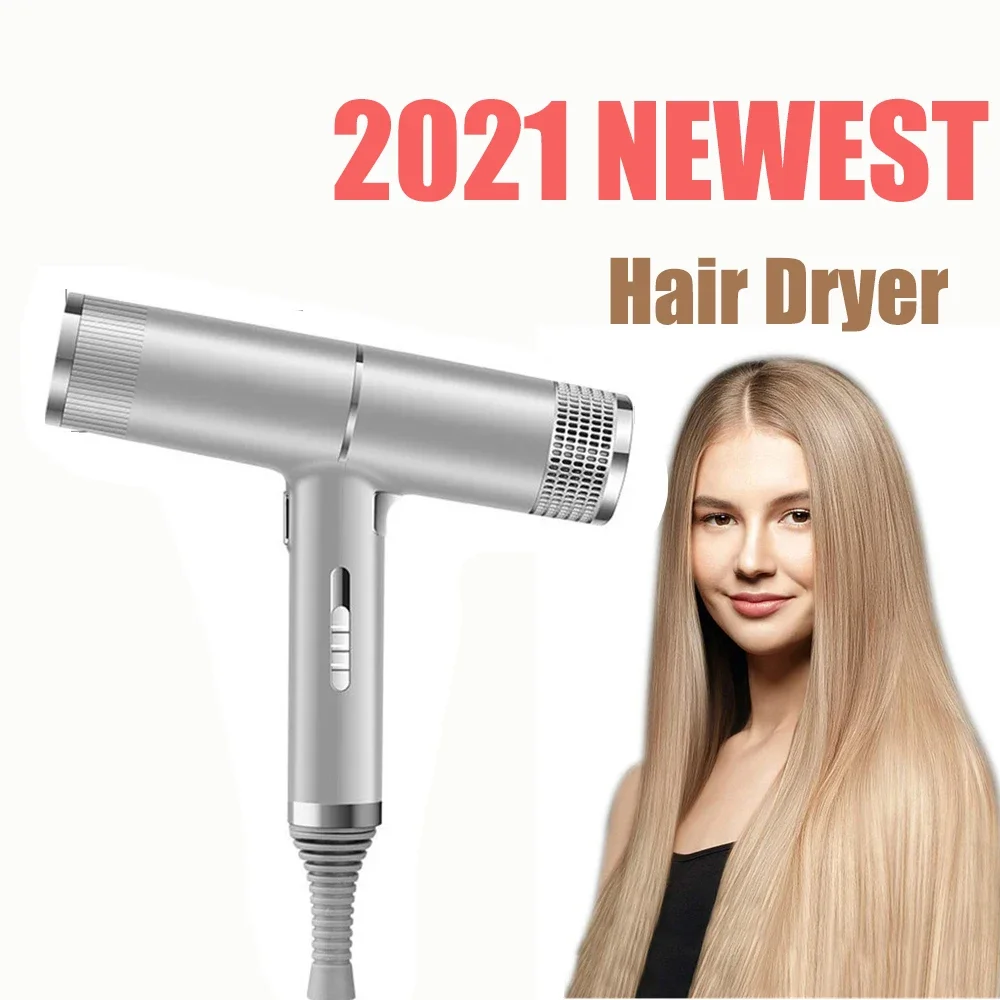 Professional Ionic Hair Dryer with Concentrator Nozzles for Fast Home & Travel Blowouts