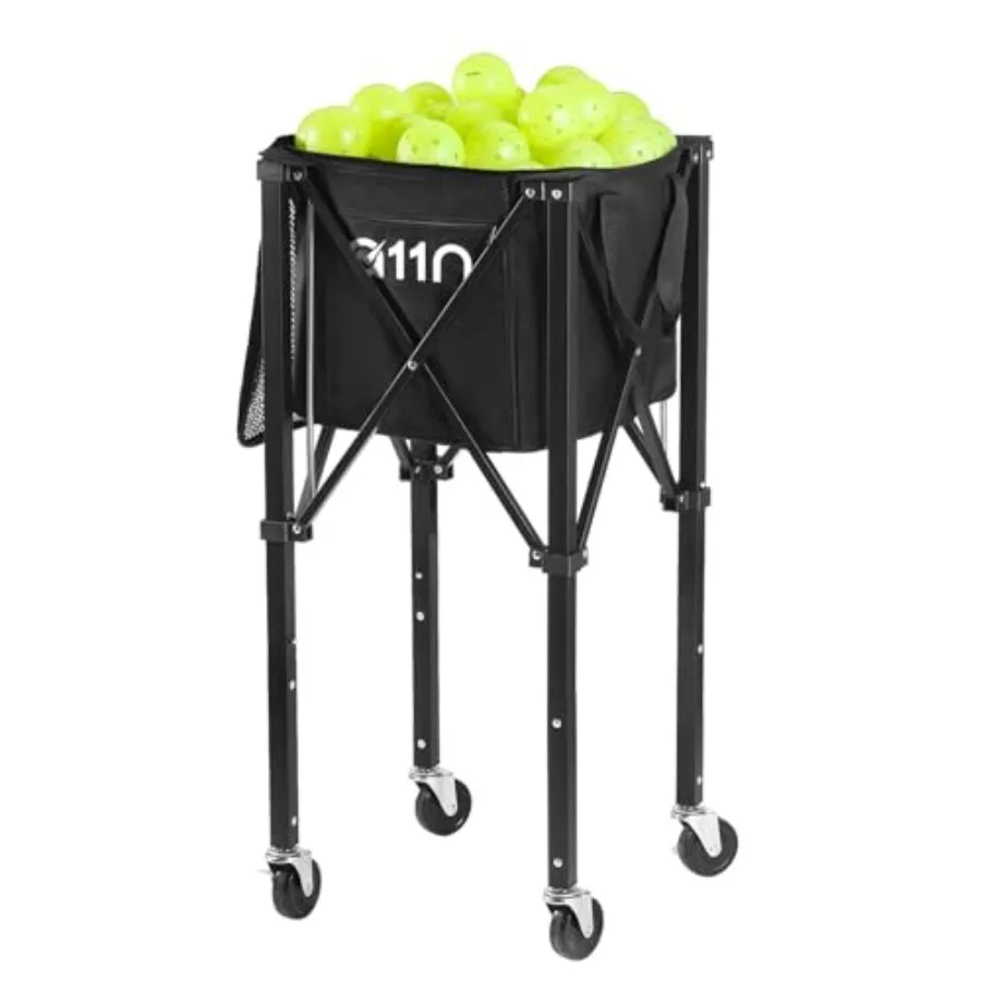 

Корзина для теннисных мячей A11N Pickleball - Прочная корзина большой вместимости, вмещает 120 мячей, улучшенная конструкция, практичная корзина для пиклбола.