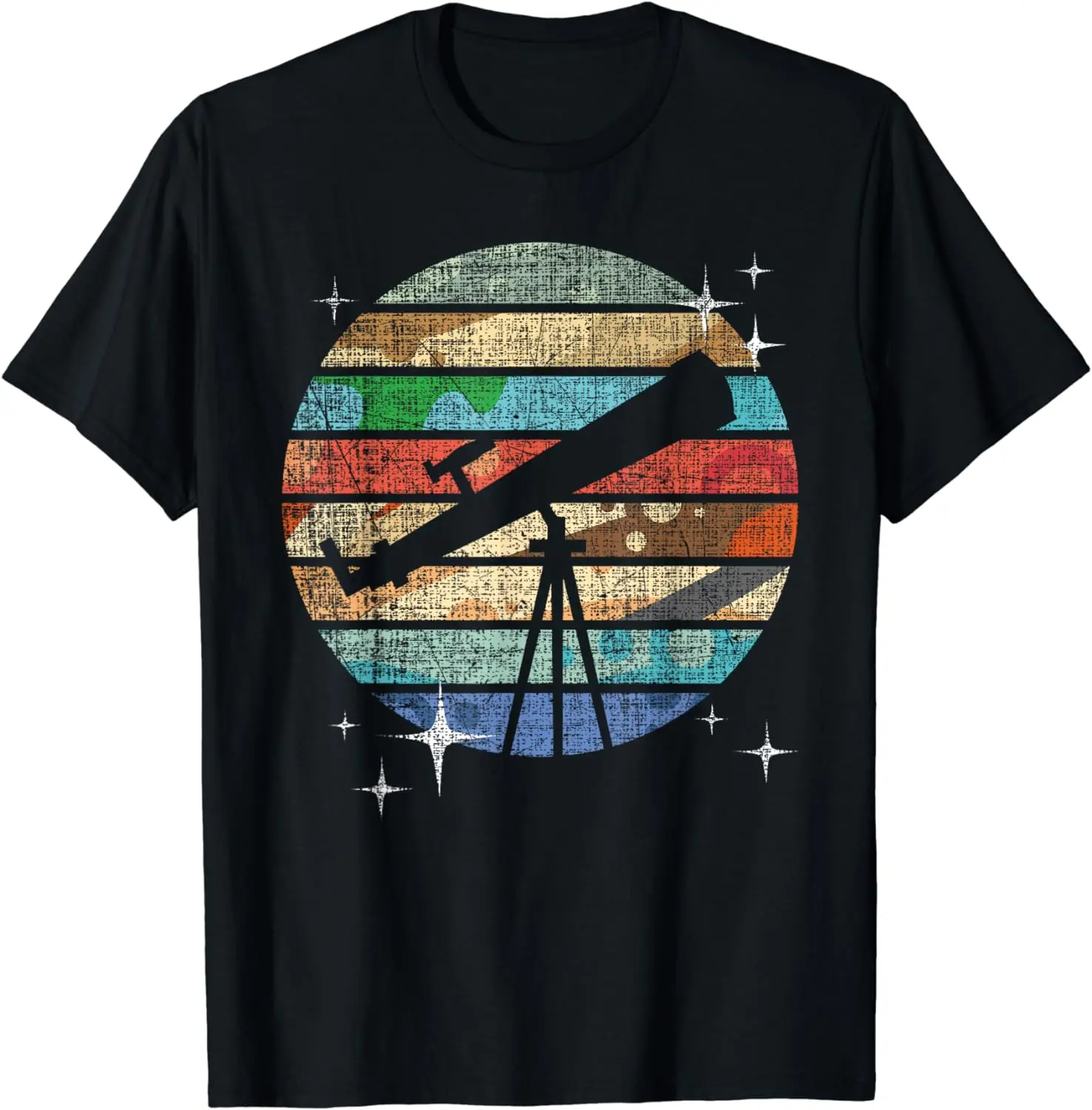 Planets of Solar System Telescope Astronomy Science Fan T-Shirt  Men Clothing Tops  Graphic T Shirts  Camisas