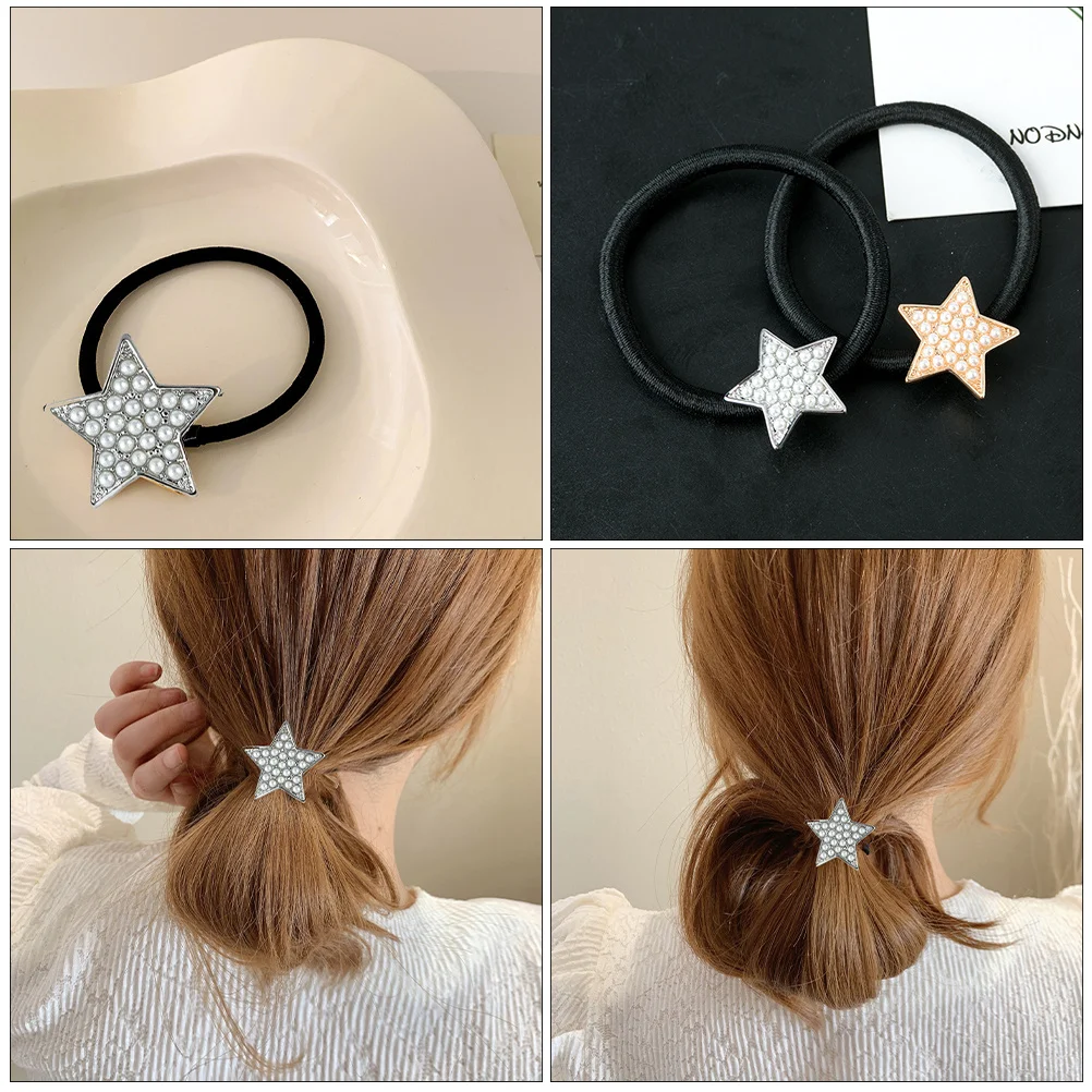 

3pcs Pearl Tie Multi-Functional Elastic Practical Scrunchies Hair Tie Rope Practical Scrunchies For Women Hair Accessories