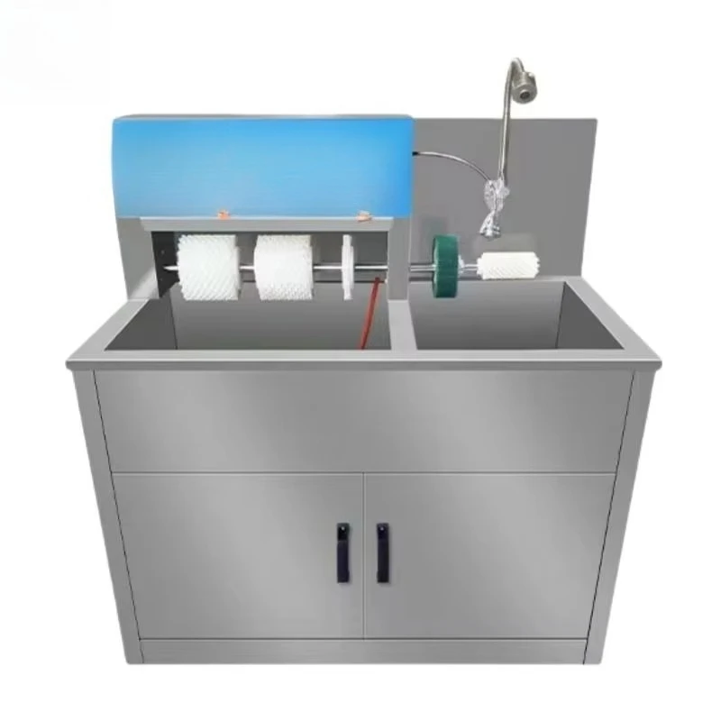 

Multifunctional shoe washer with faucet for rinsing and cleaning shoes