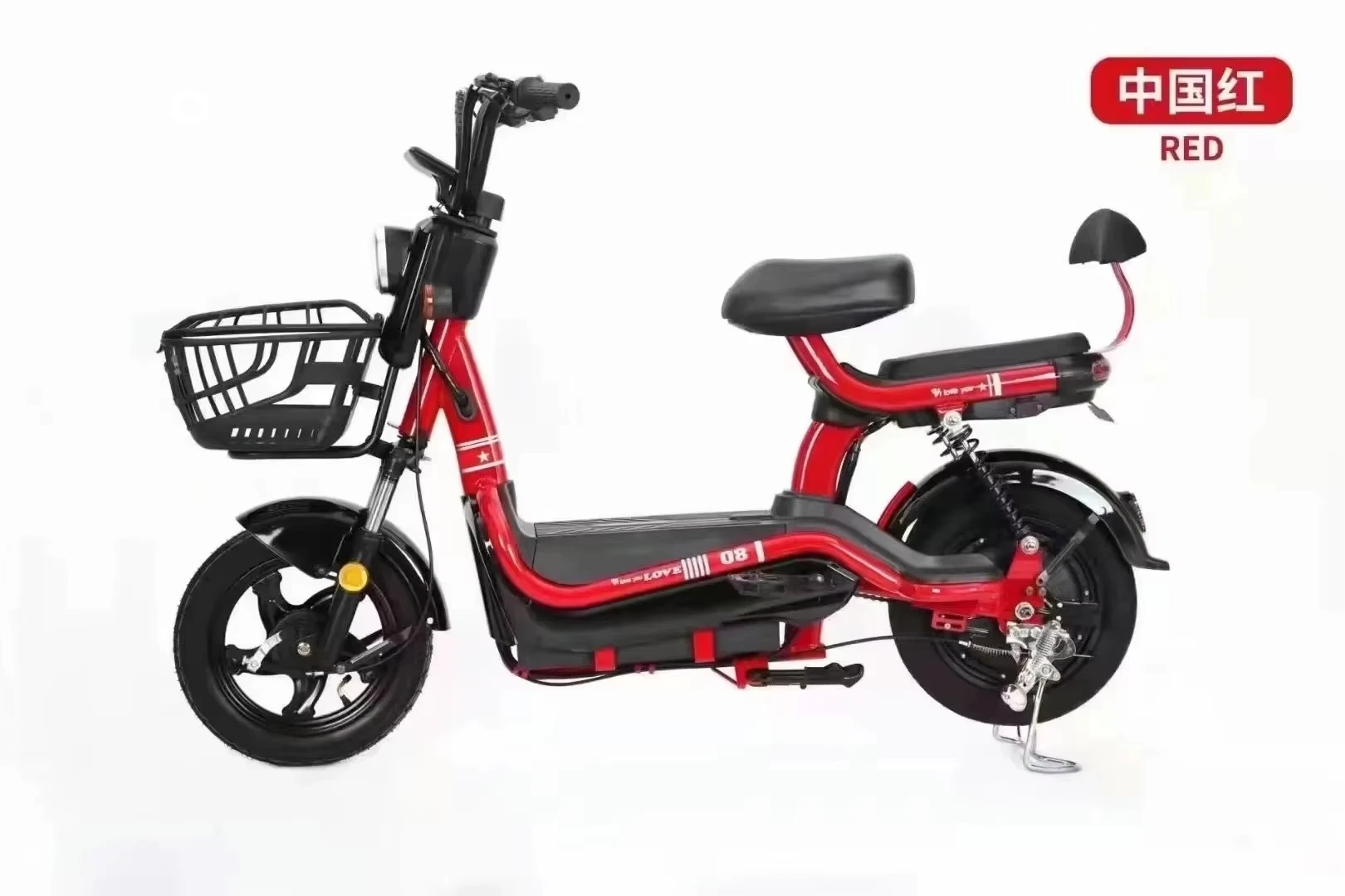 350w 48v Electric Bike 12ah Rear Hub Motor Electric Scooters City Ladies Lightweight E BikeBicycle 14*2.50 Vacuum Tire
