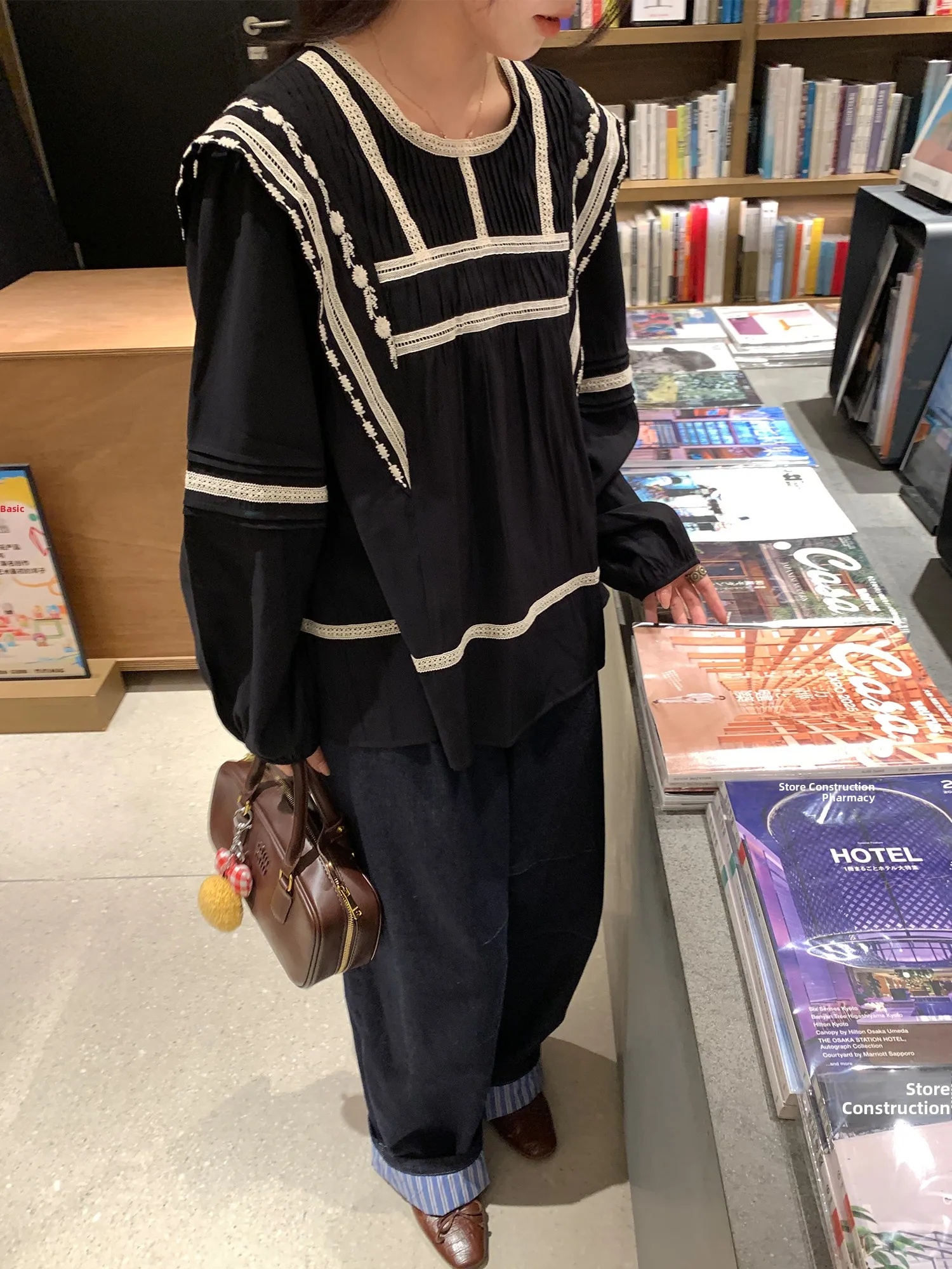 

Женская блузка NAZ большого размера из шелкового хлопка с вышивкой, цветными блоками, кружевной отделкой и сложной этнической вышивкой, свободного кроя