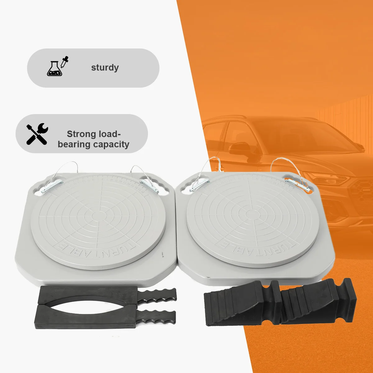 Wheel Aligner System Turnplates Turntables Radius Plates with Scale for Alignment Sci