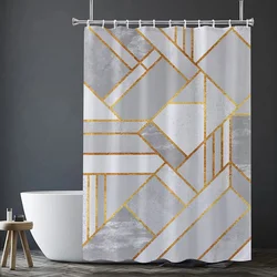 Geometric Shower Curtains Things for the Bathroom Accessories Folding Partition Bath Curtain Bedrooms Houses Rooms Quarto Home