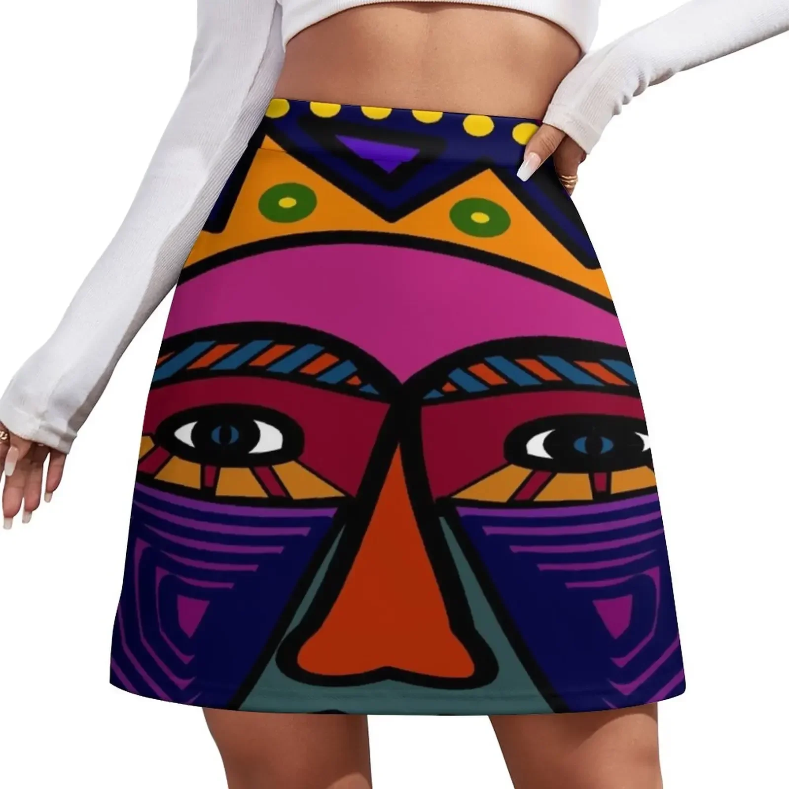 

Beautiful African Warrior Mini Skirt sexy short mini skirts Women's summer dress