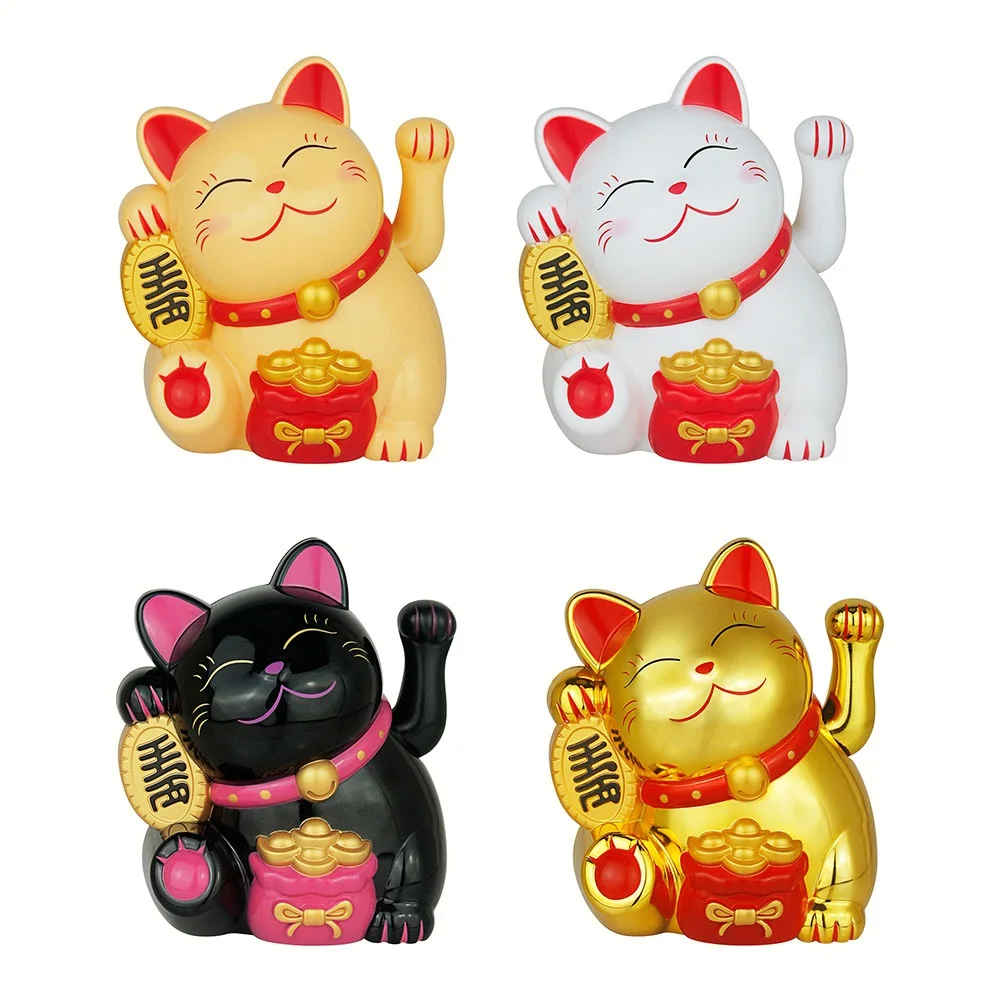 5.5 Inch Electric Hand Waving Lucky Cat Opening Cashier New Store Fortune Opening Gift Lucky Cat Ornament Home Decoration