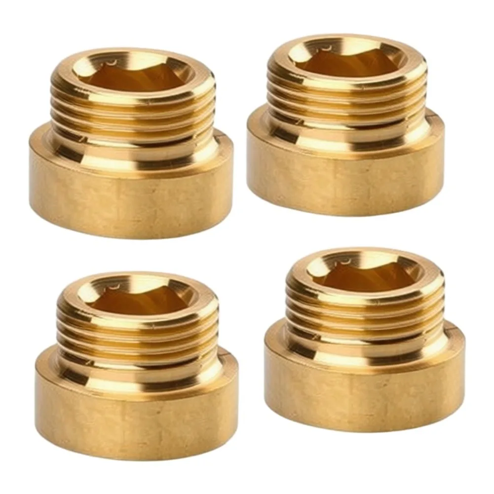 Elegant Brass Shower Extension 4Pcs Shower Head Adapter Connecting Pipe Fitting For Household Bathroom Shower Renovation Supply