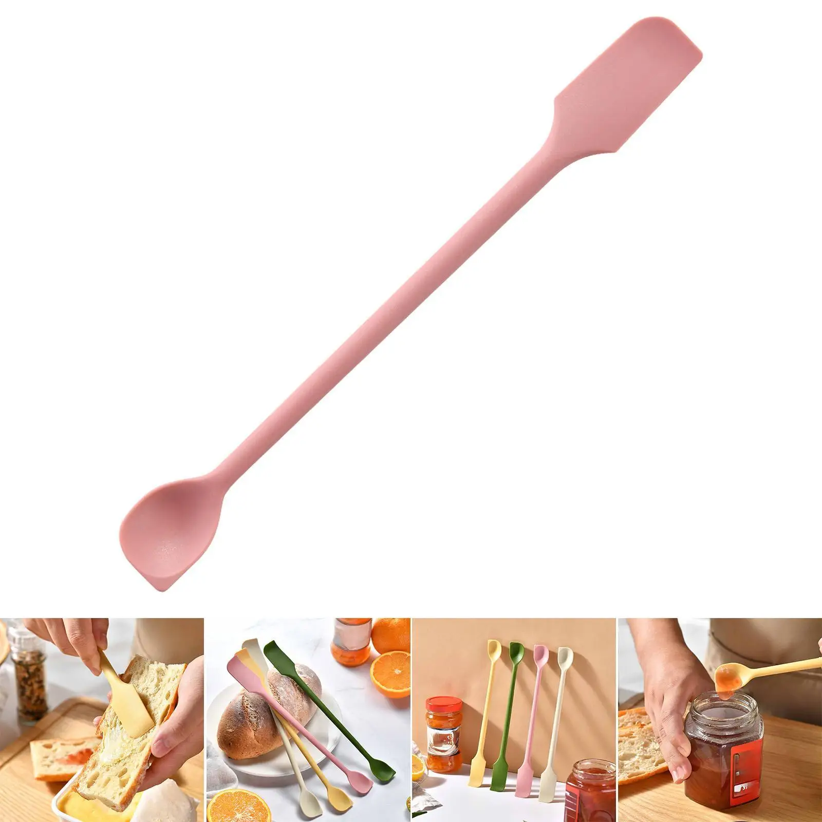 Silicone Spatulas Baking Spoon Cake Spoon Food Mixing for Liquid Foundation