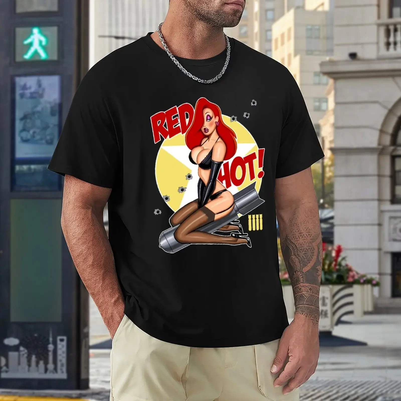 Red Hot Nose Art Jessica Rabbit 17 T Best Women 90s Retro Unique Best Hot Idea T-Shirt cute tops mens graphic t-shirts hip hop