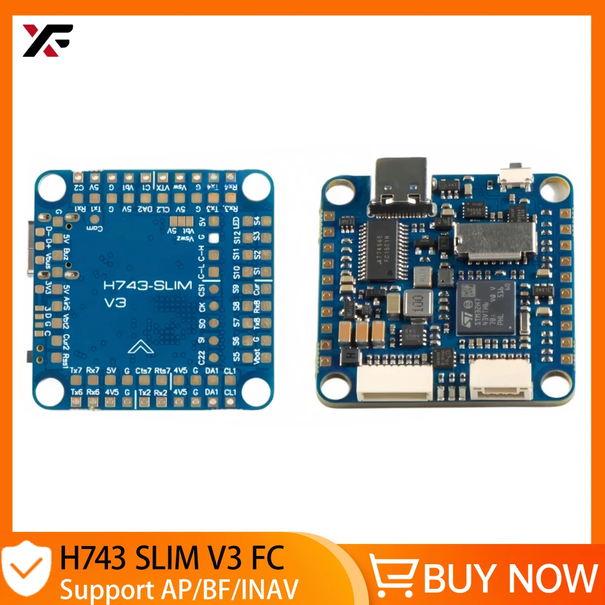 H743 SLIM V3 Controllore di volo FC STM32H743 2-8S Lipo 30,5X30,5mm BEC ICM42688P Supporto AP/BF/INAV per FPV Drone Quadcopter