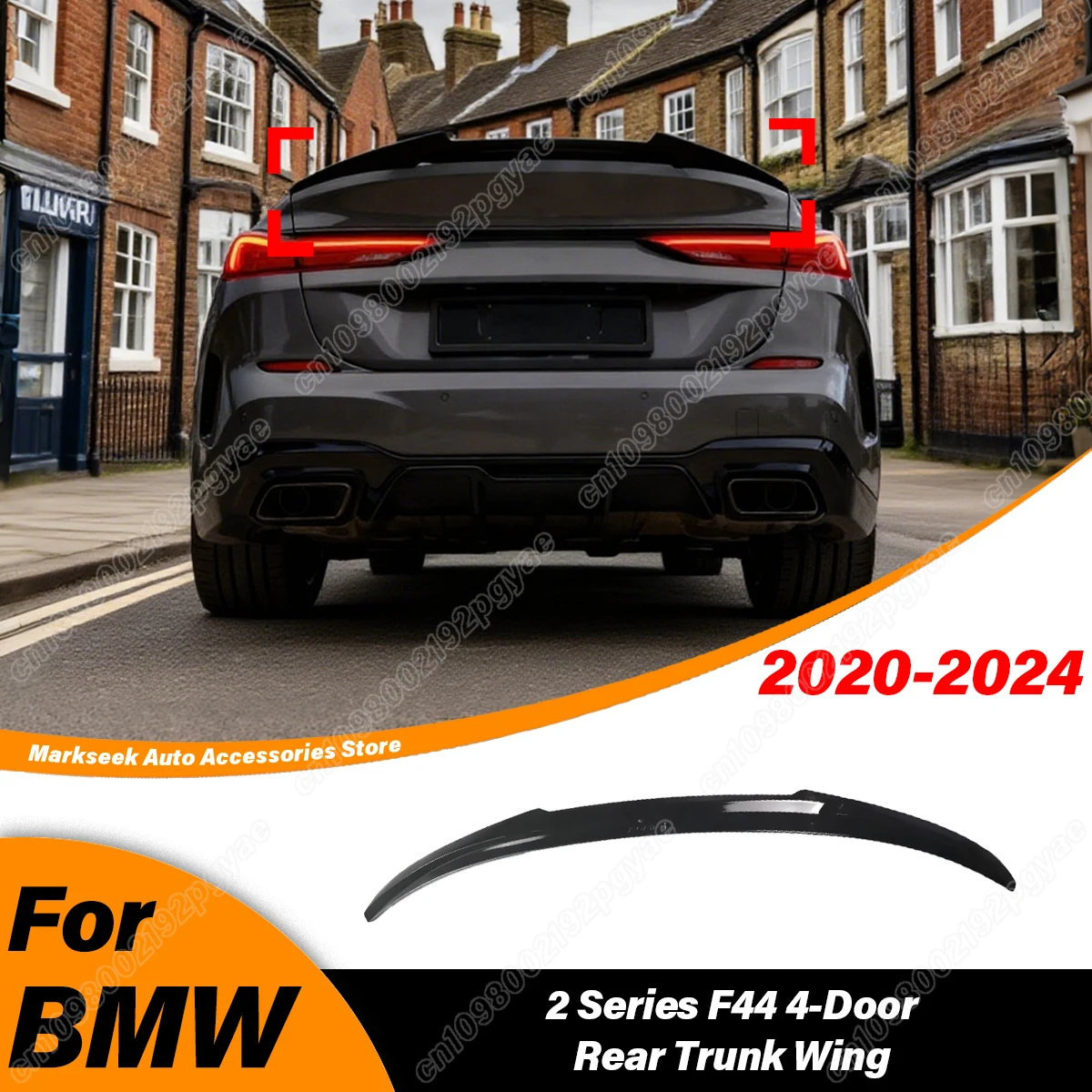 

Для BMW 2 серии F44 4-дверный Gran Coupe 2020 201 2022 2023 2024 Автомобильный багажник в стиле M4, спойлер, сплиттер, комплект с фиксированным ветровым крылом
