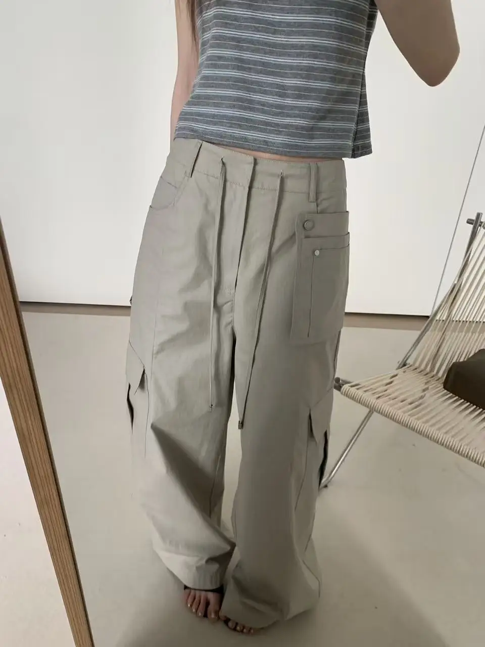 

Lilian High Waist Wide Leg Retro American Style Women's Workwear Pants Casual Loose Fit Trousers for Ladies Commute Style